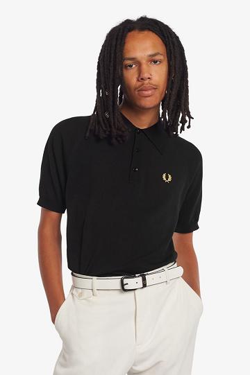 Fred Perry K7303 Miesten Neuleet Mustat | FI 1736CTVE